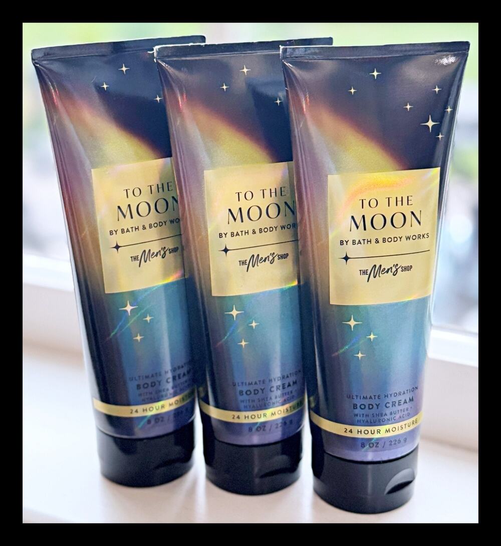 Bath & Body Works To The Moon Men's Shop Ultimate Hydration Body Cream x3